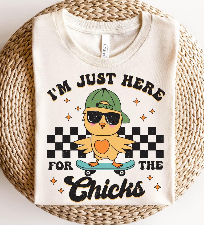 Just Here For the Chicks (Kids tee)