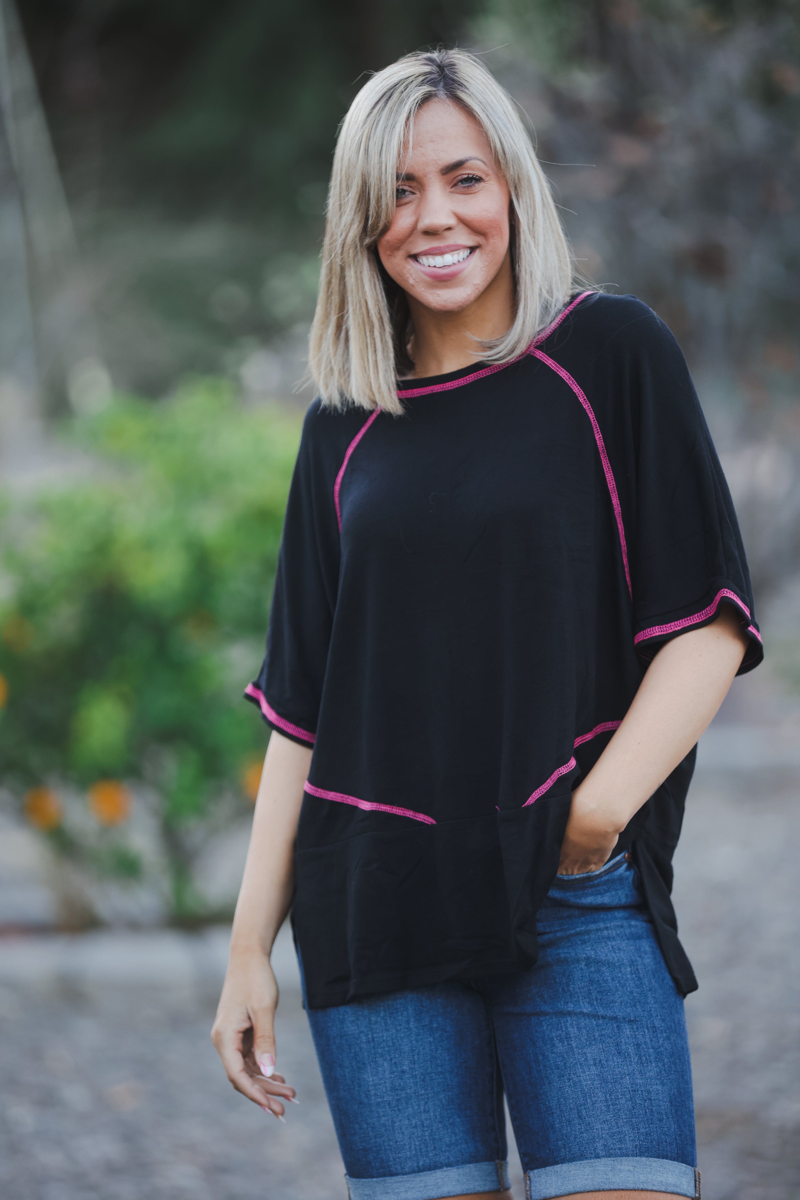 Touch of Neon Short Sleeve Tunic