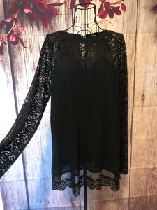 SMALL Black Lace Top
